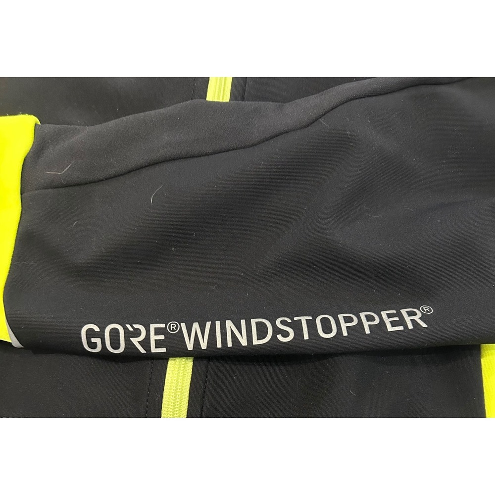 GORE BIKE WEAR Windstopper Cycling Jacket Men's Medium Black Neon Yellow - Picture 6 of 8